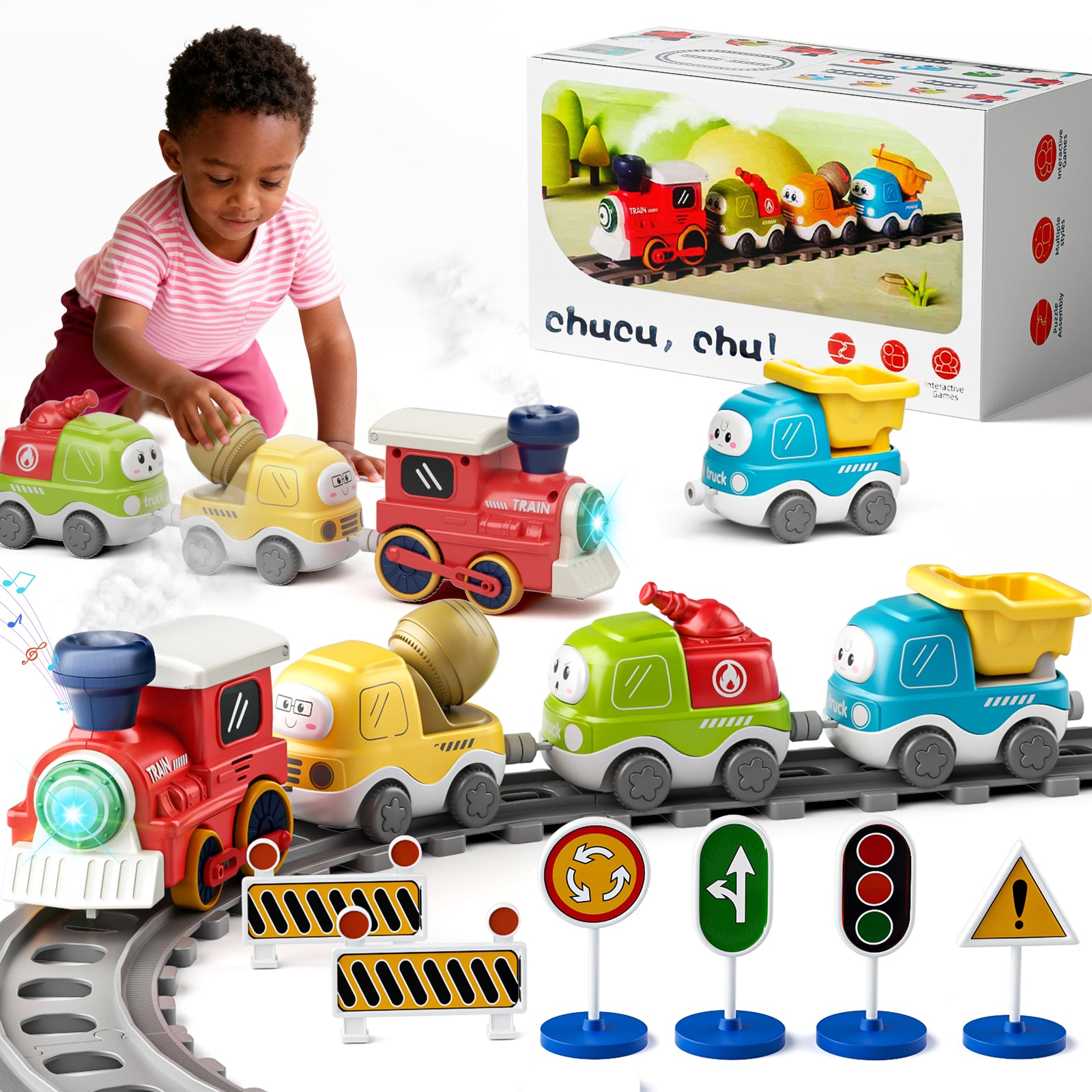 Dimoarch Electric Train Set for Toddlers & Kids