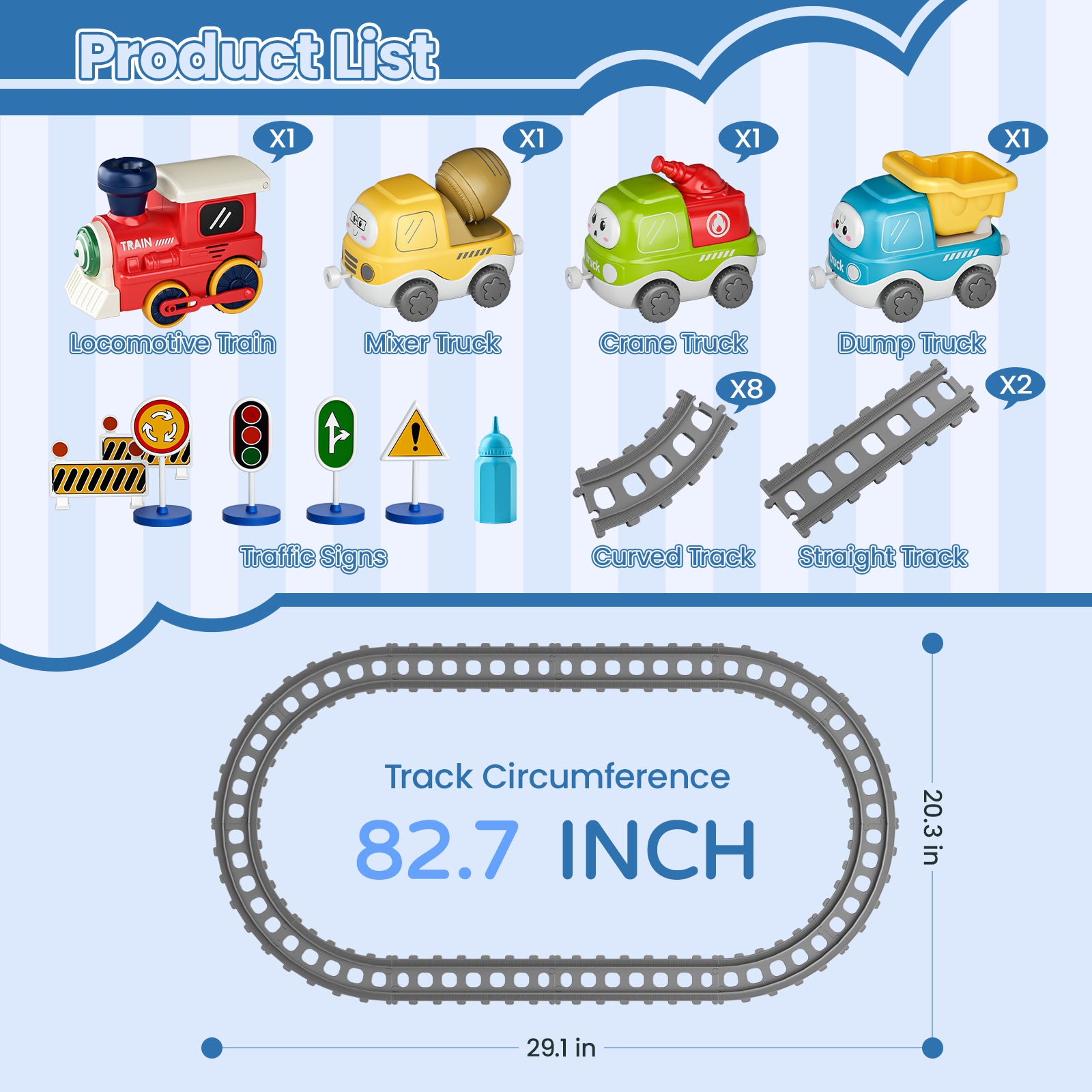 Dimoarch Electric Train Set for Toddlers & Kids