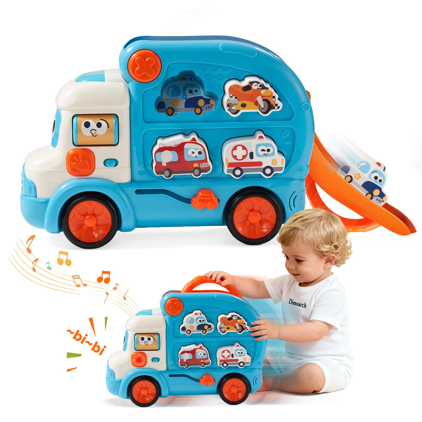 Dimoarch Puzzle Truck Toys for Kids Ages 2-5