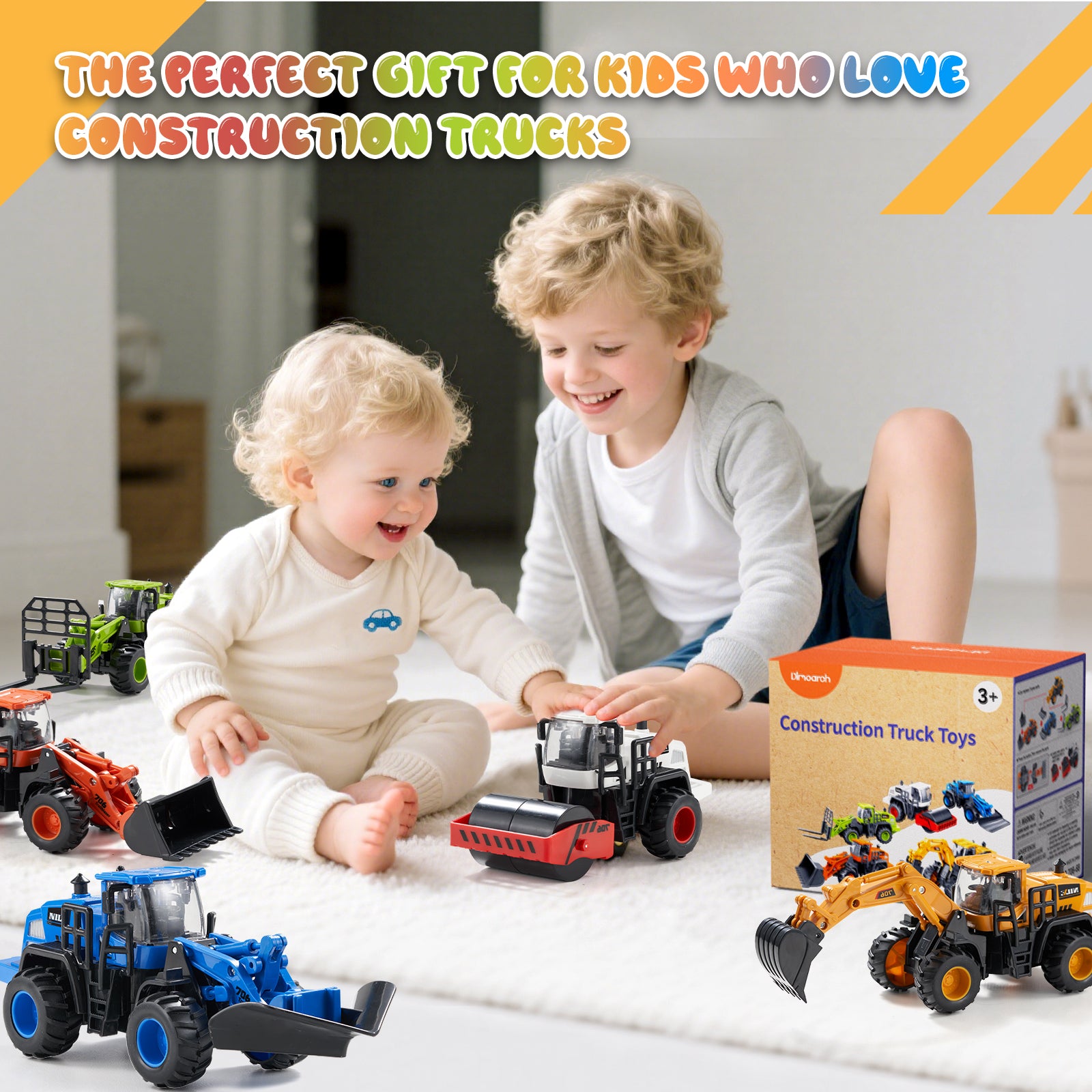 Dimoarch Construction Truck Toys for 3 4 5 6 7 8 Years Old Boys