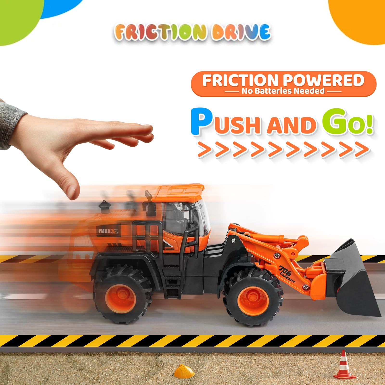 Dimoarch Construction Truck Toys for 3 4 5 6 7 8 Years Old Boys