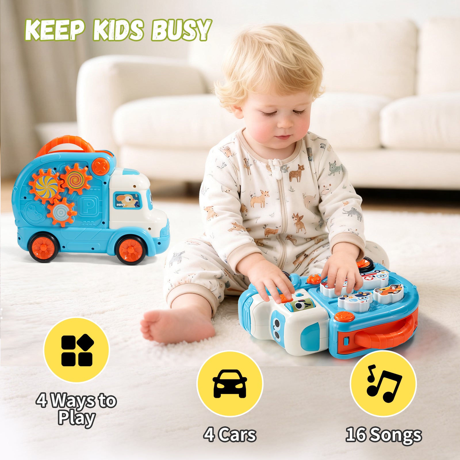 Dimoarch Puzzle Truck Toys for Kids Ages 2-5