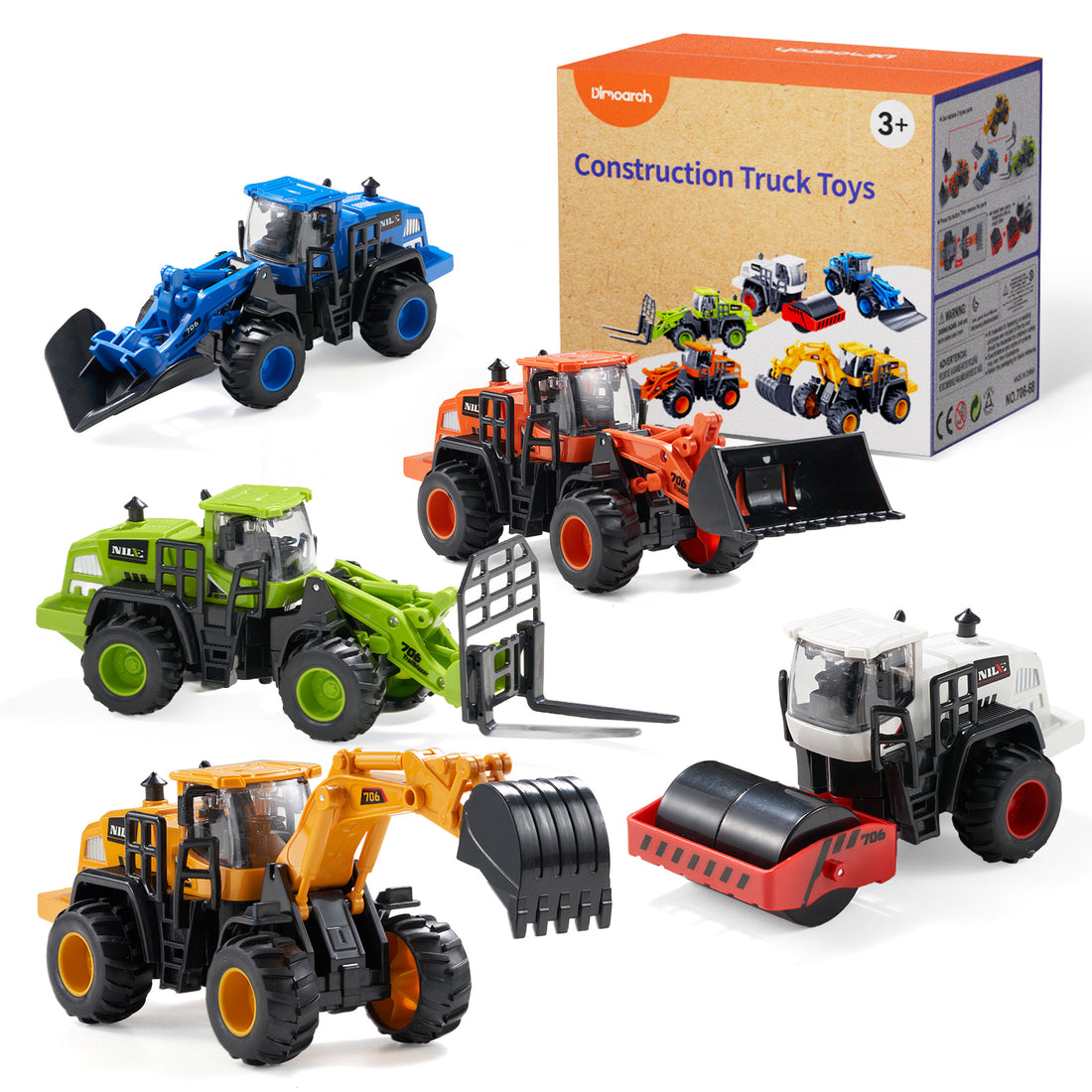 Dimoarch Construction Truck Toys for 3 4 5 6 7 8 Years Old Boys