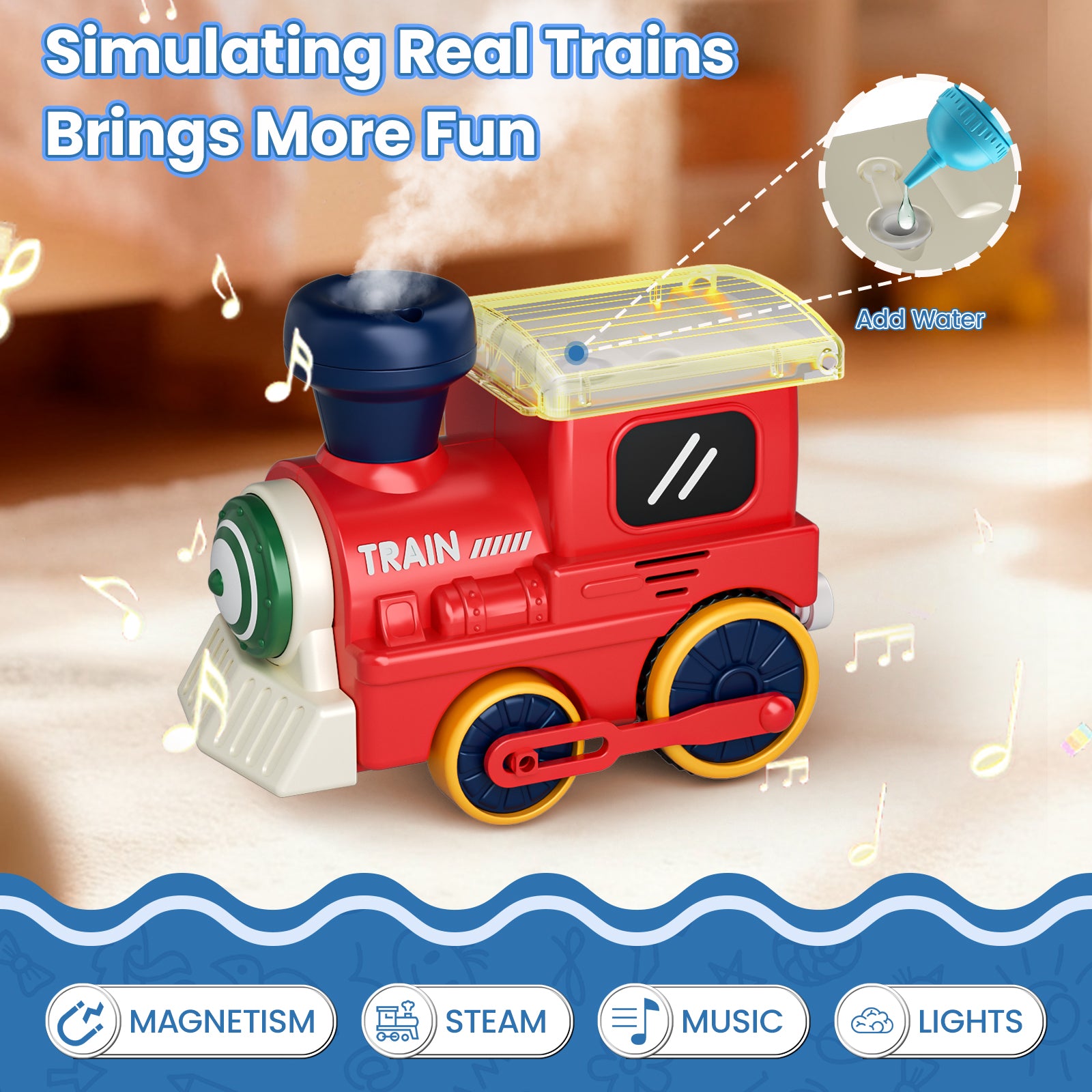 Dimoarch Electric Train Set for Toddlers & Kids