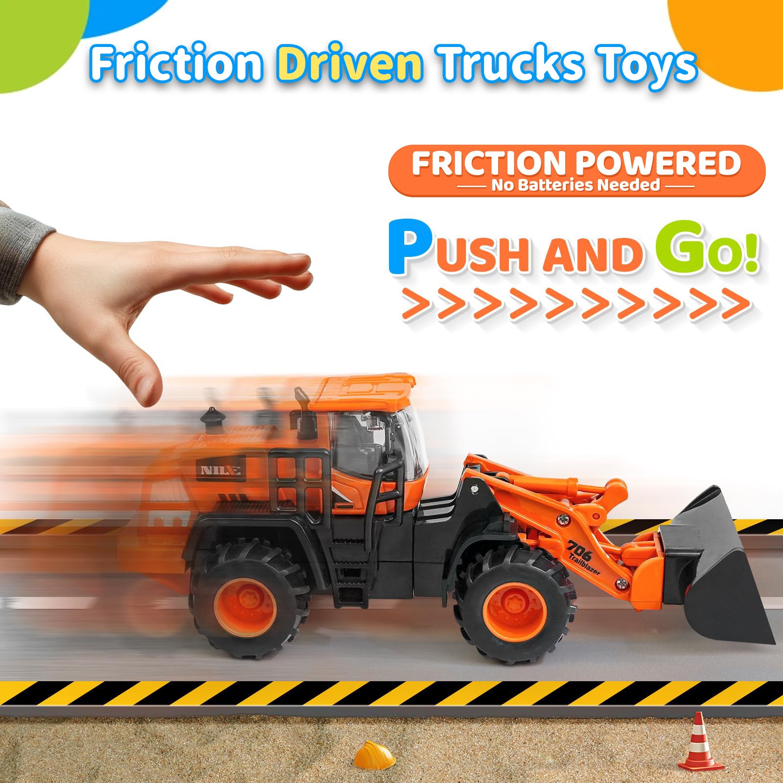 Dimoarch Construction Truck Toys for 3 4 5 6 7 8 Years Old Boys