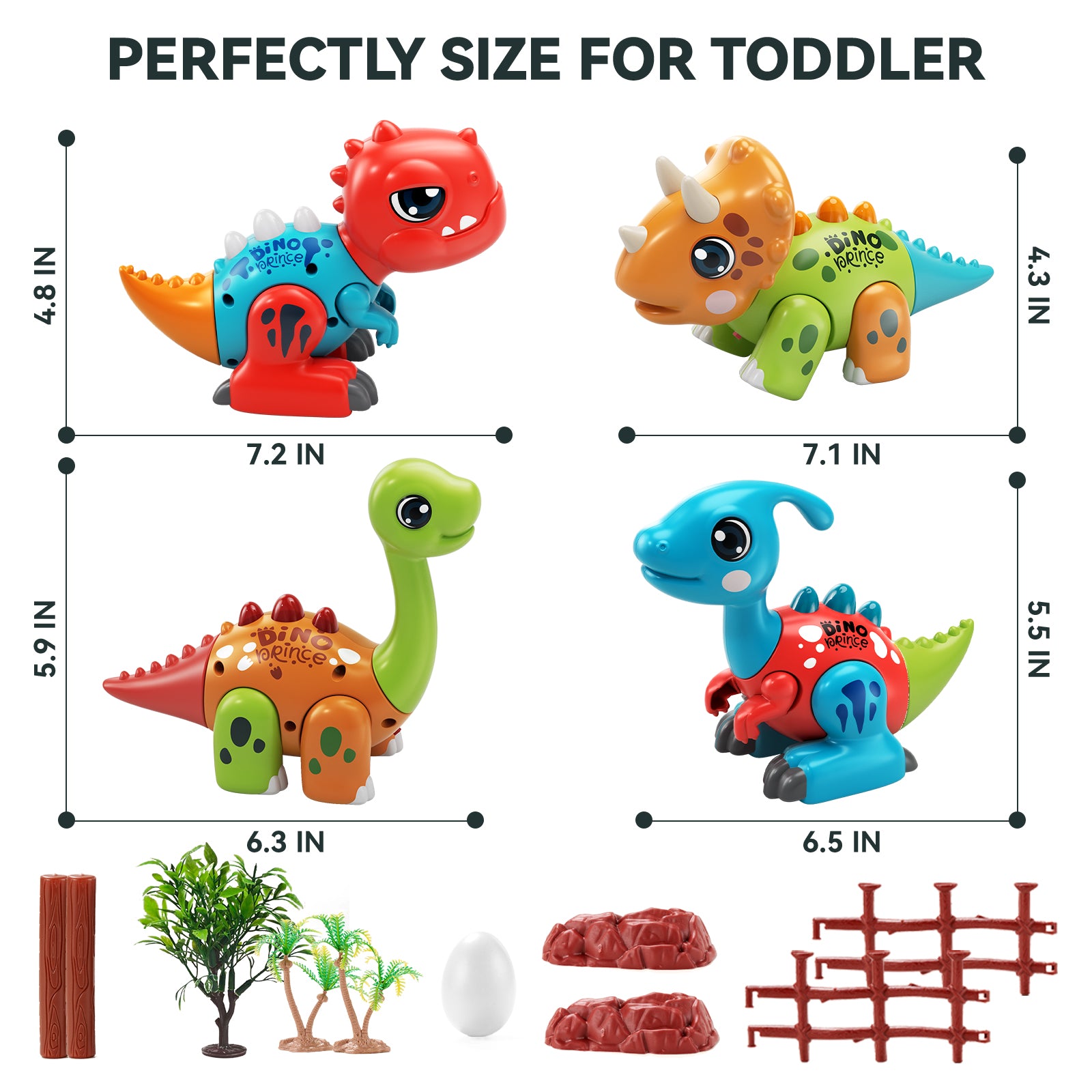 Dimoarch Toddler Assembly Dinosaur Toys for 1-3 Year Olds Boys Girls