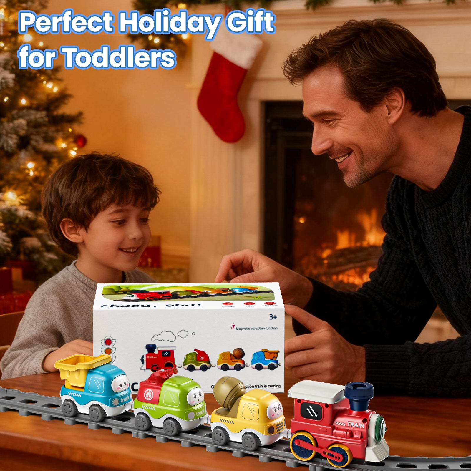 Dimoarch Electric Train Set for Toddlers & Kids