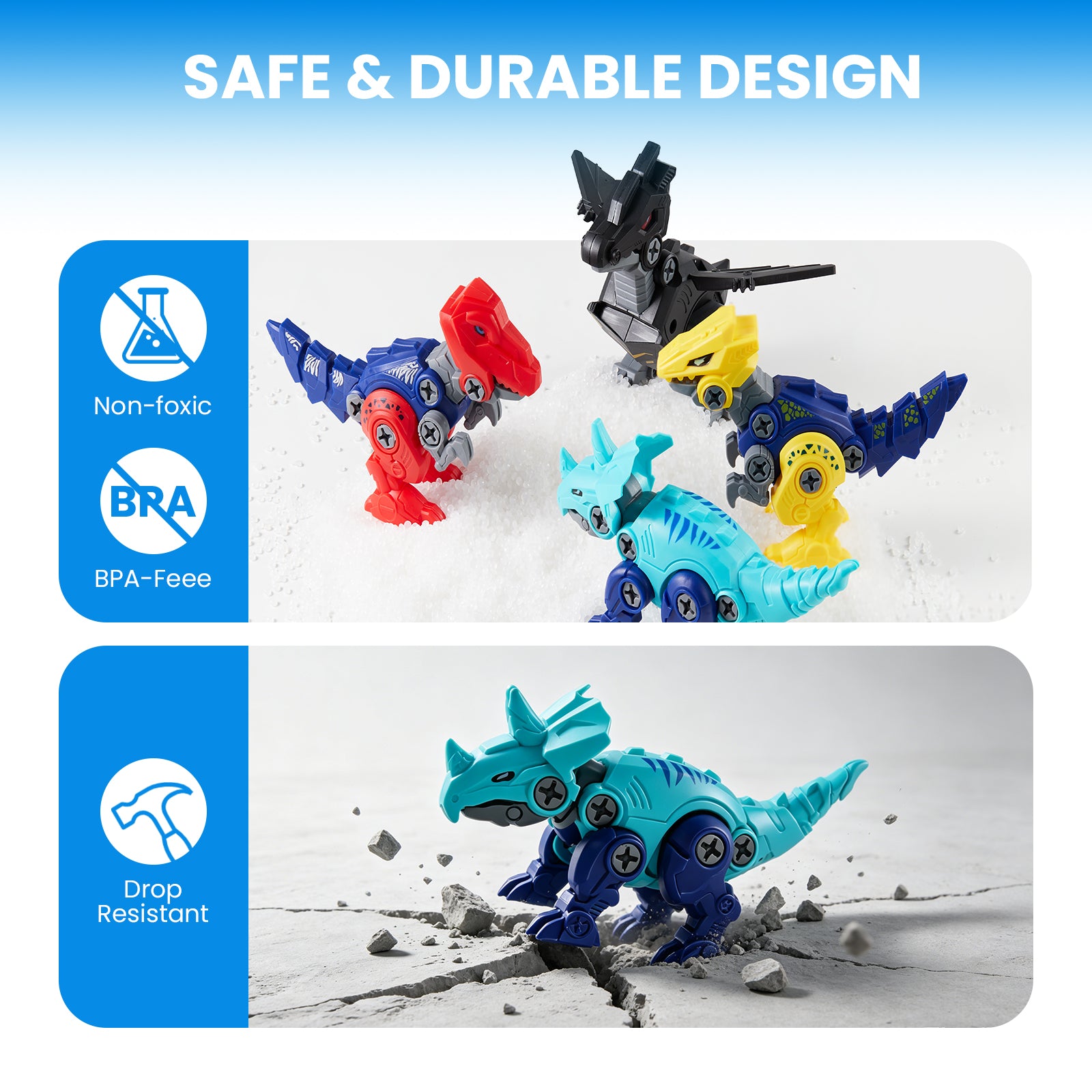 Dimoarch Kids Take Apart Dinosaur Transforming Robot Toys for 3-8 Years Old Boys