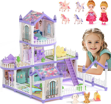 Popdoll Princess Dollhouse Set for 3 to 12 Years Old Girls