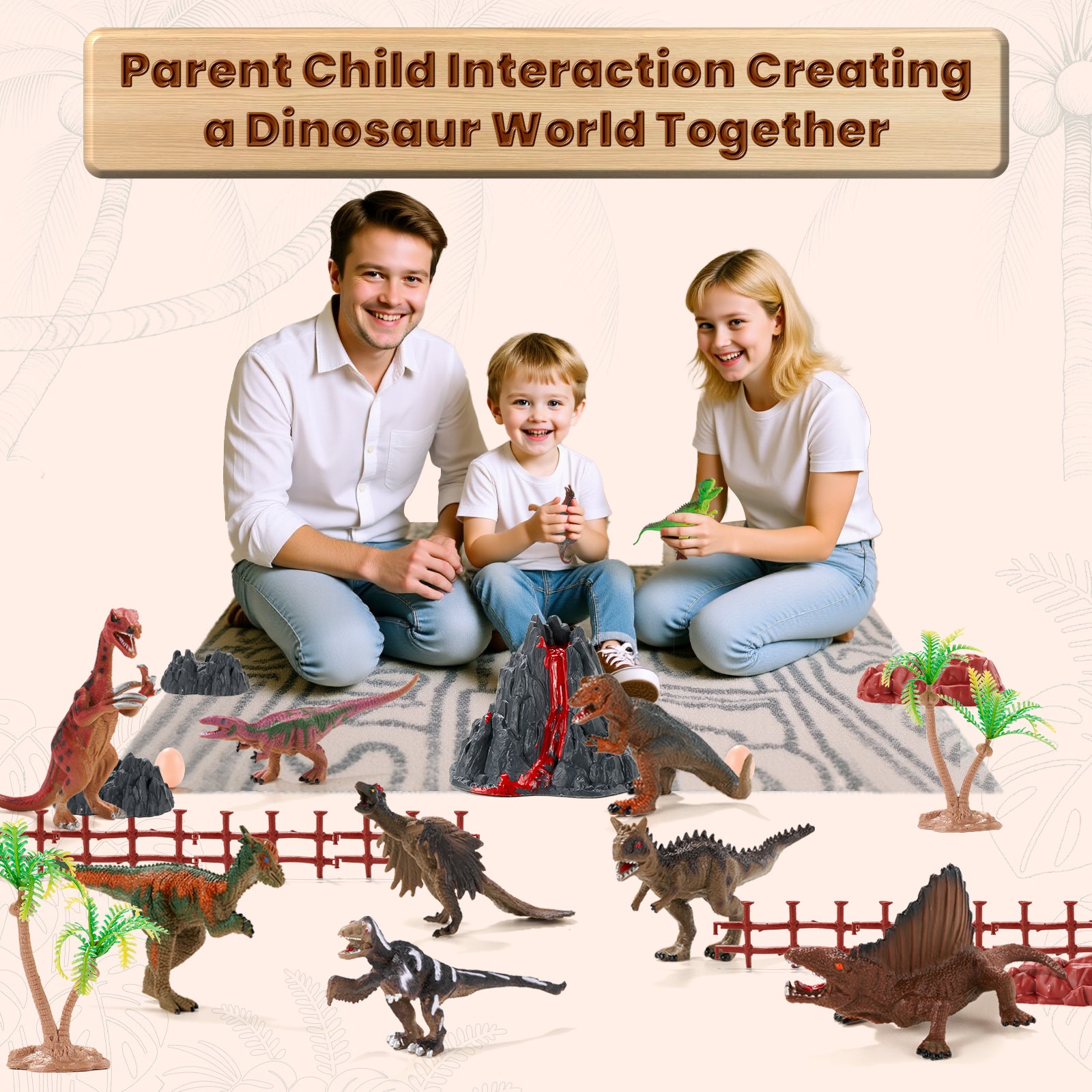 Dimoarch Dinosaur Toys for Kids 3-5, 79 PCS Dinosaur Toys Play Set