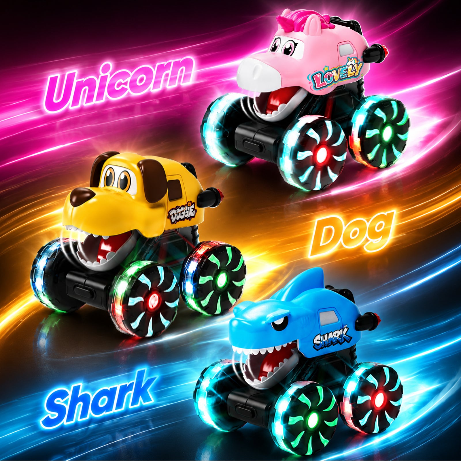 Dimoarch Toddlers Toys Trucks for 1  to 3 Years Old Boys Girls