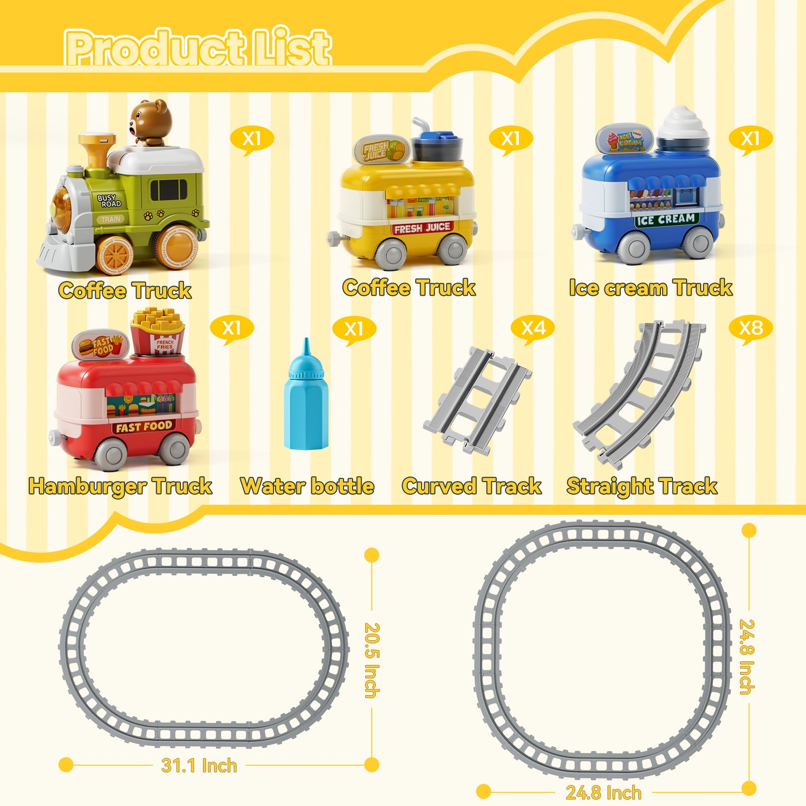 Dimoarch Electric Train Set for 2-4 Year Old Boy Girl