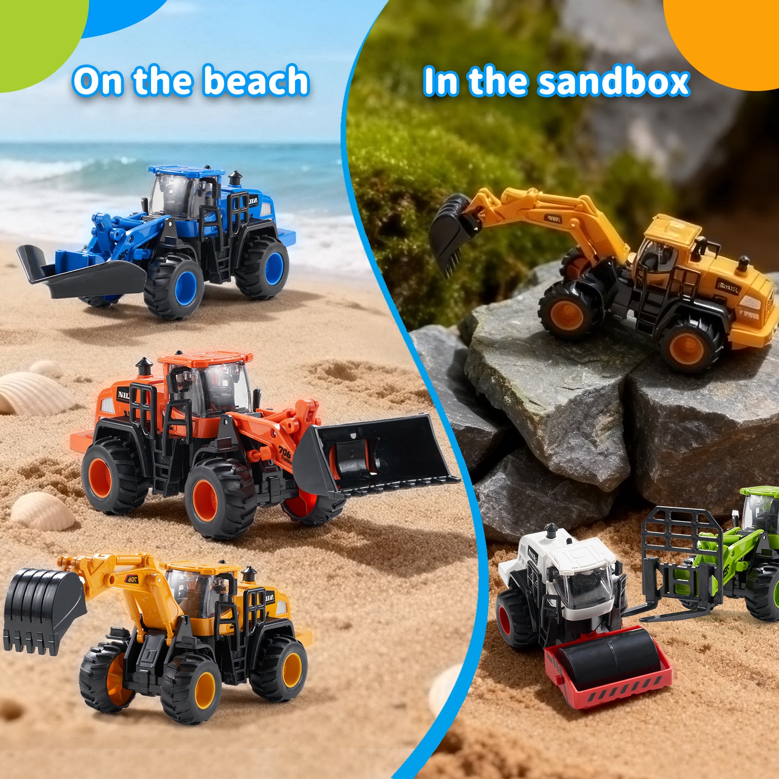 Dimoarch Construction Truck Toys for 3 4 5 6 7 8 Years Old Boys