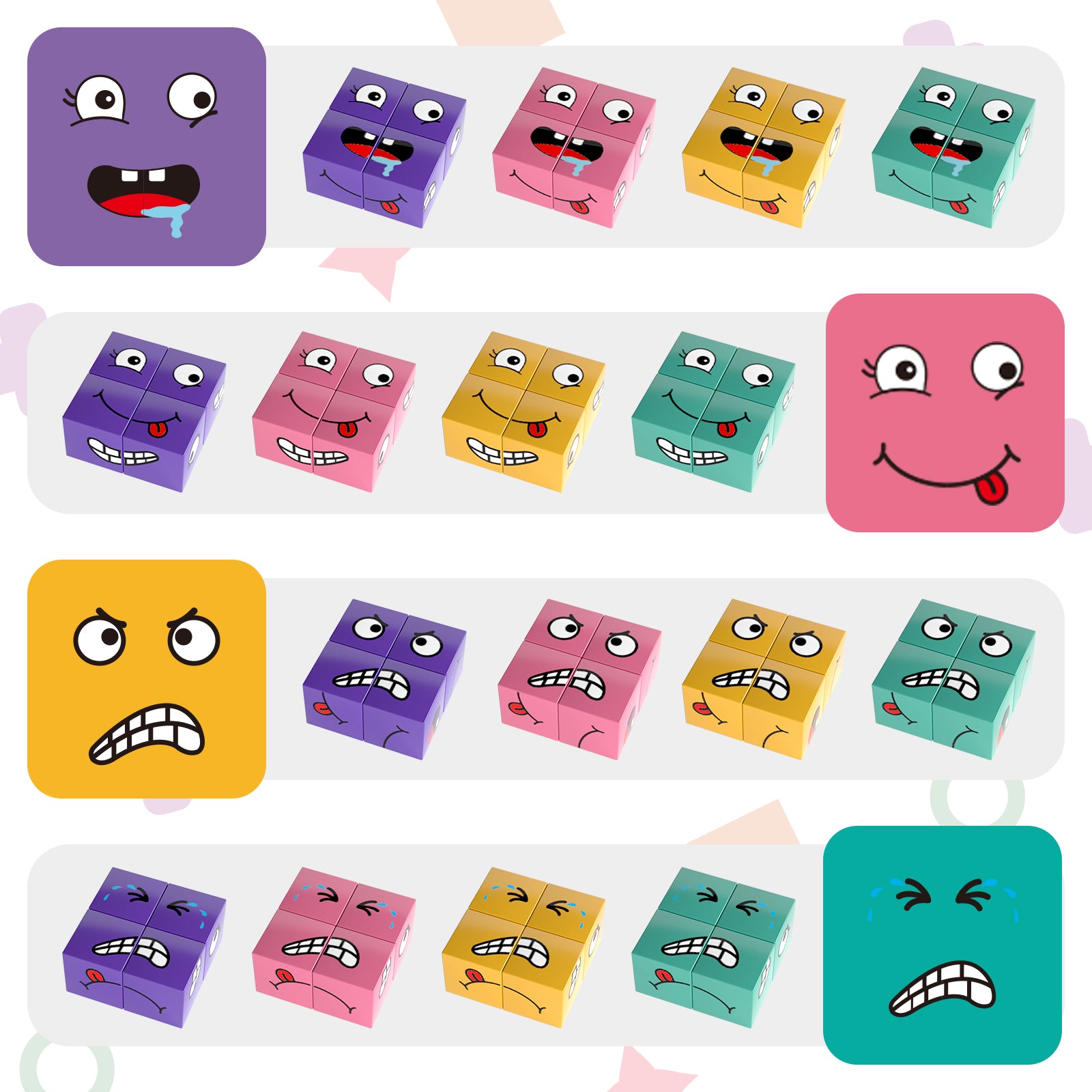 Dimoarch Face Changing Magic Cube Toys