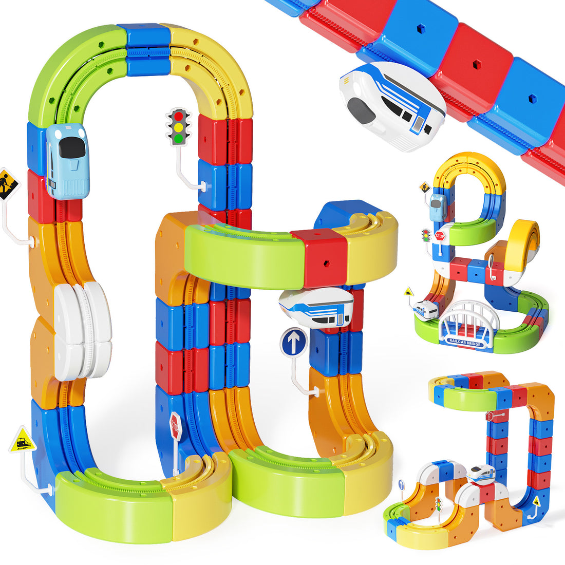 Dimoarch Electric Train Set for Kids 3-8 Years Old-96Pcs