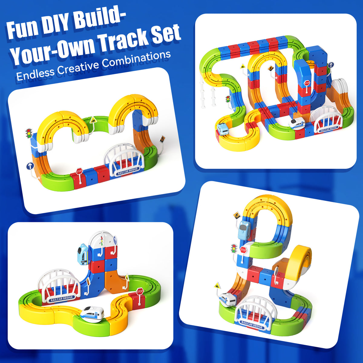 Dimoarch Electric Train Set for Kids 3-8 Years Old-96Pcs