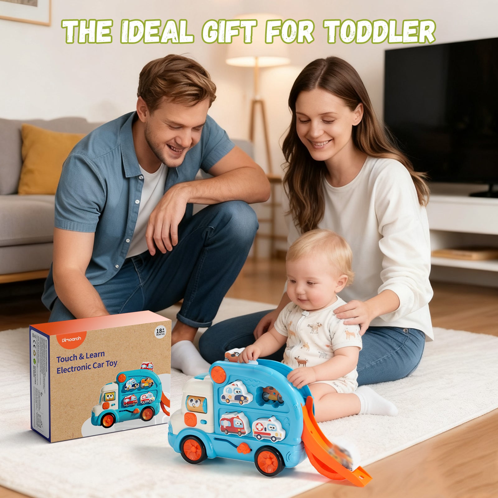 Dimoarch Puzzle Truck Toys for Kids Ages 2-5