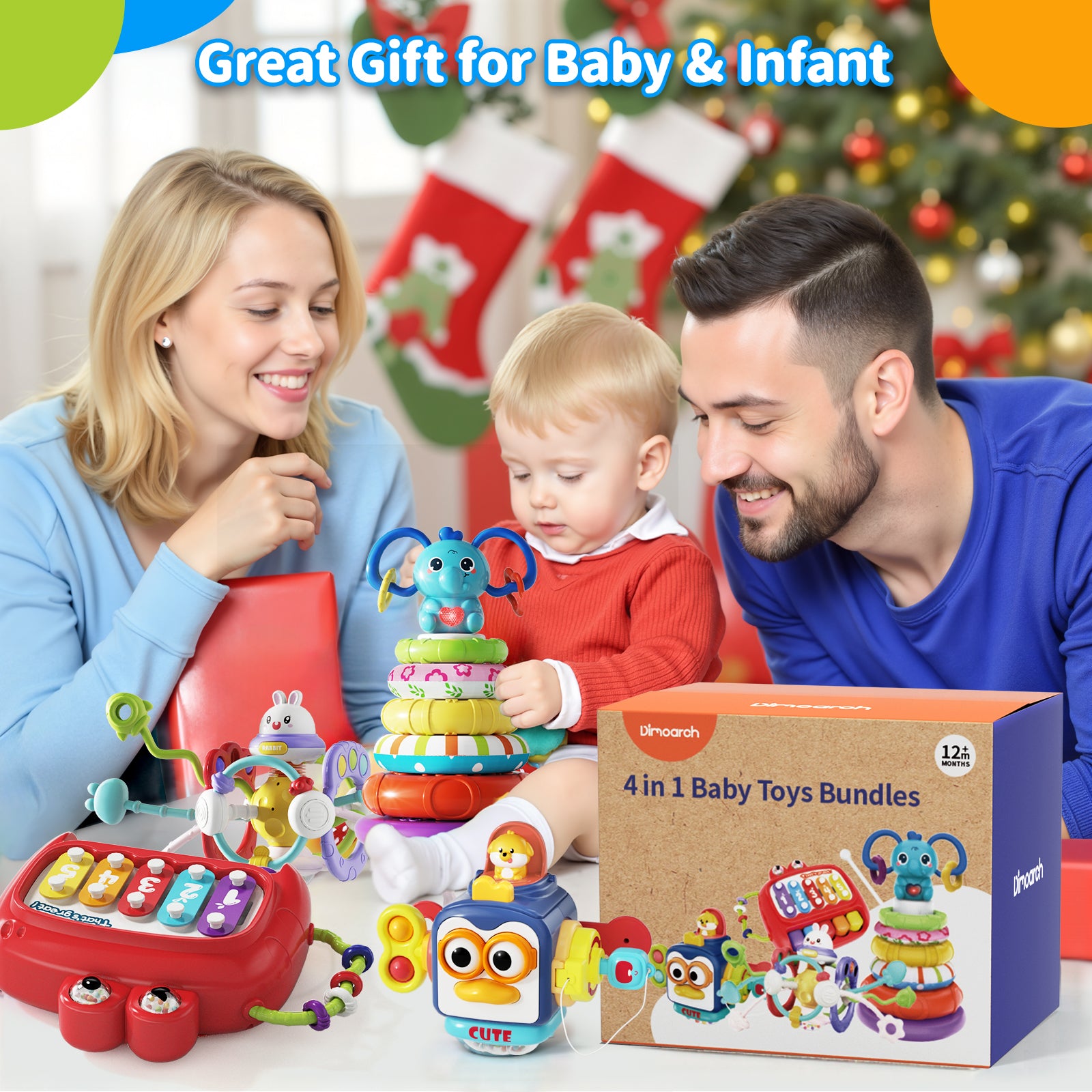 Dimoarch 4 in 1 Montessori Baby Toys