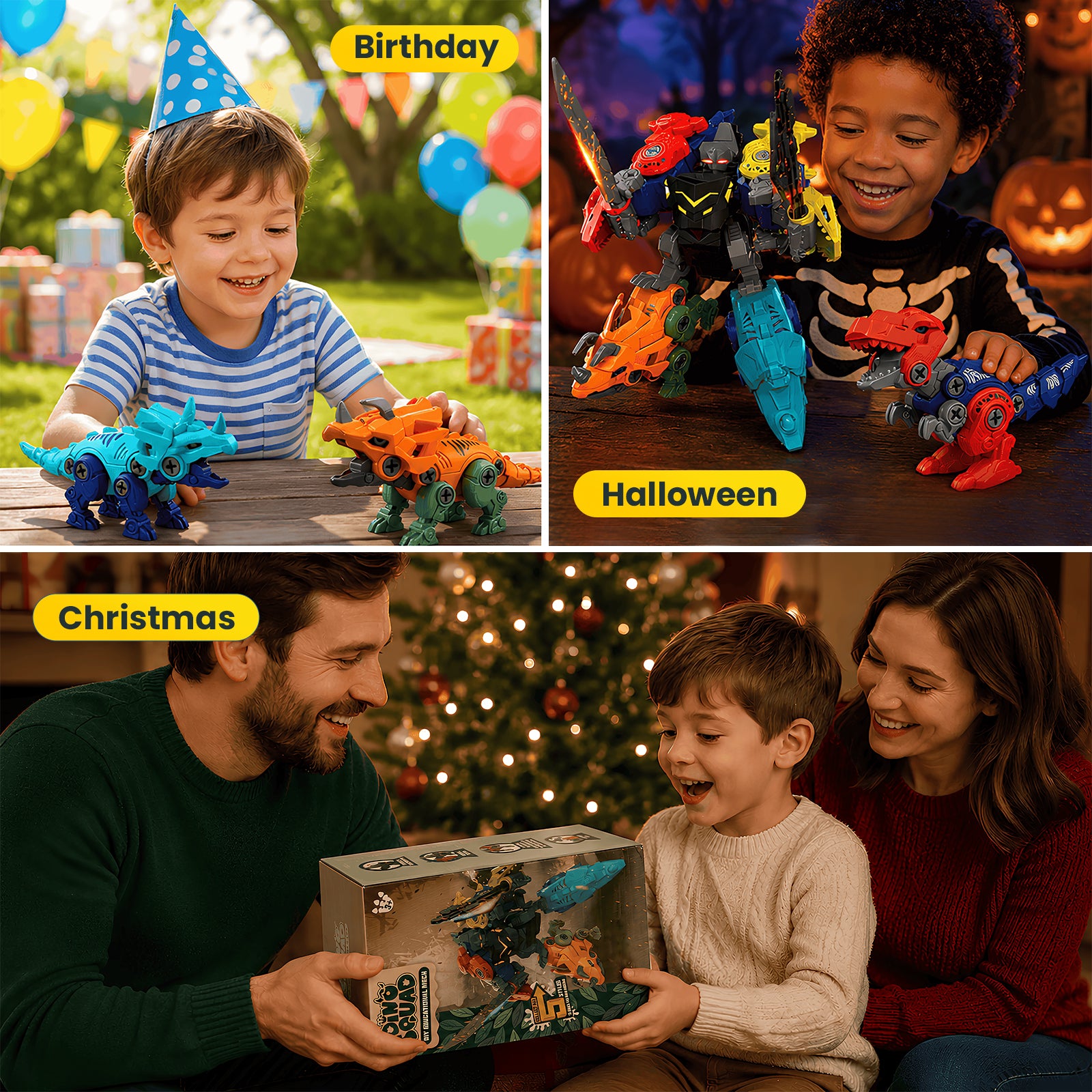 Dimoarch Kids Take Apart Dinosaur Transforming Robot Toys for 3-8 Years Old Boys