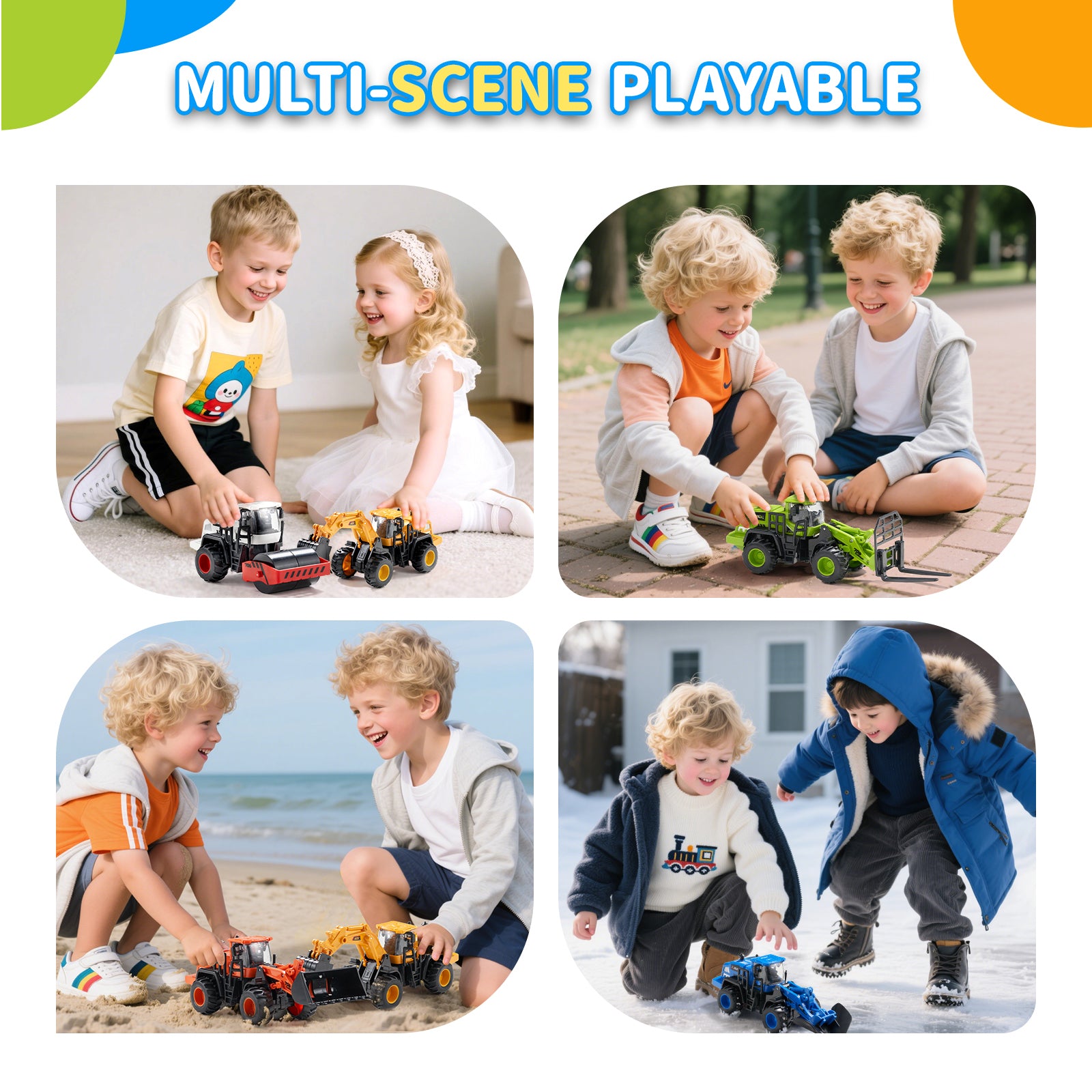 Dimoarch Construction Truck Toys for 3 4 5 6 7 8 Years Old Boys