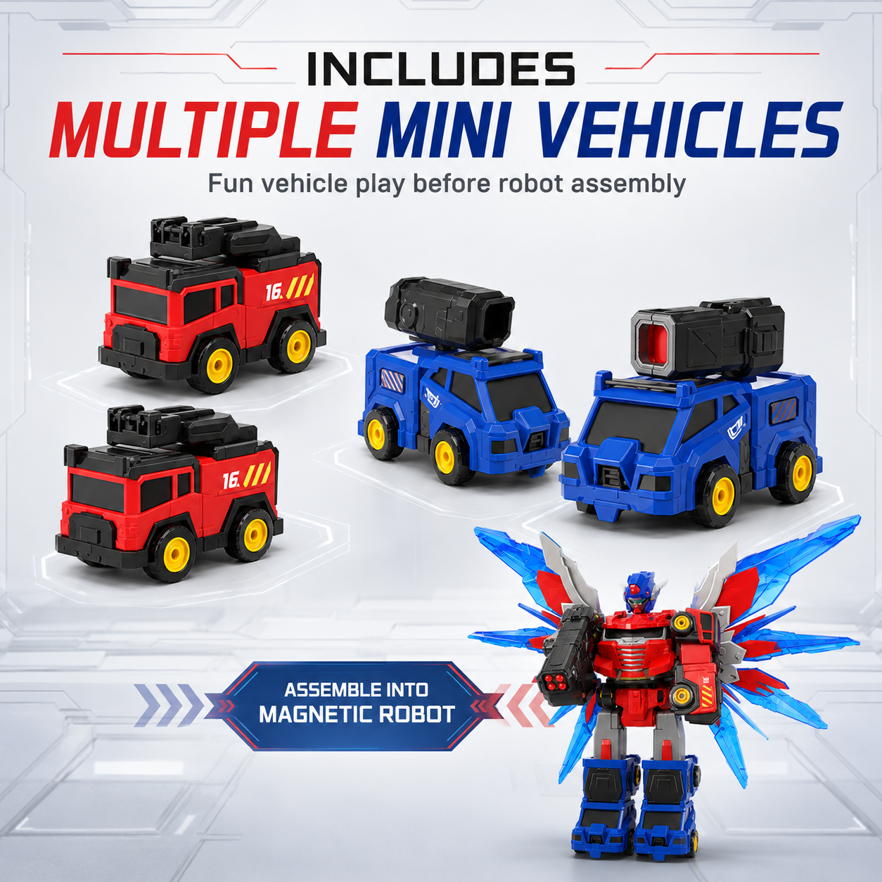 Dimoarch 6-in-1 Magnetic Transforming Robot Toys