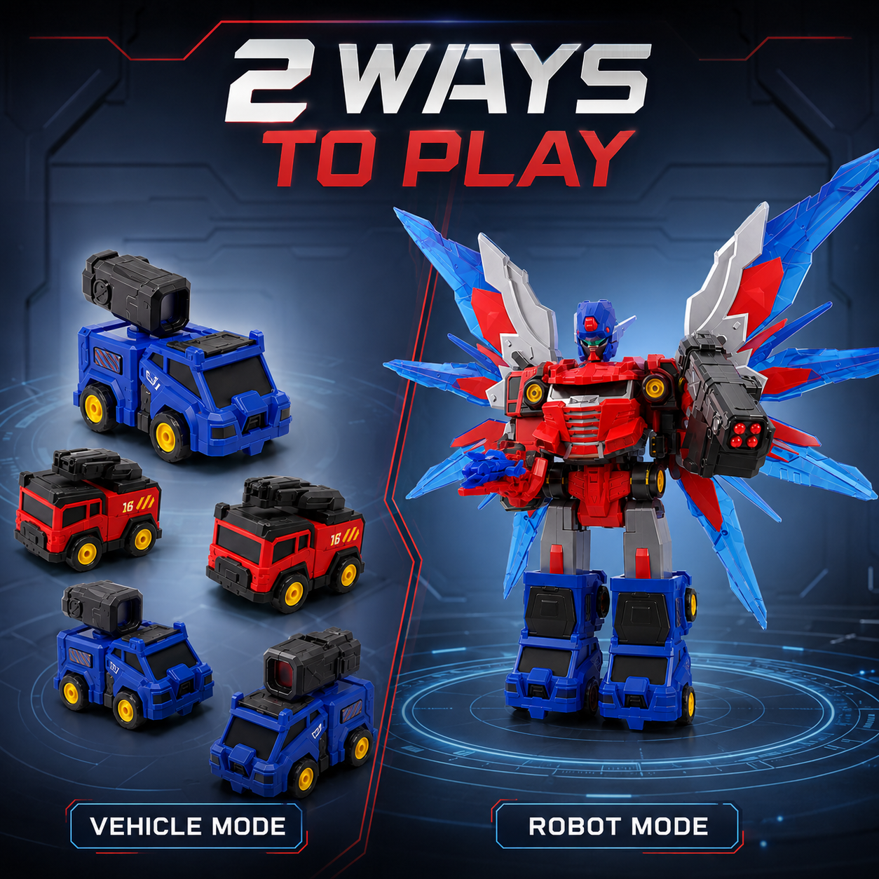Dimoarch 6-in-1 Magnetic Transforming Robot Toys