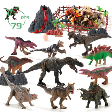 Dimoarch Dinosaur Toys for Kids 3-5, 79 PCS Dinosaur Toys Play Set
