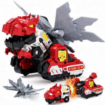 Dimoarch 3-in-1 Collision Transforming Dinosaur Car Toy