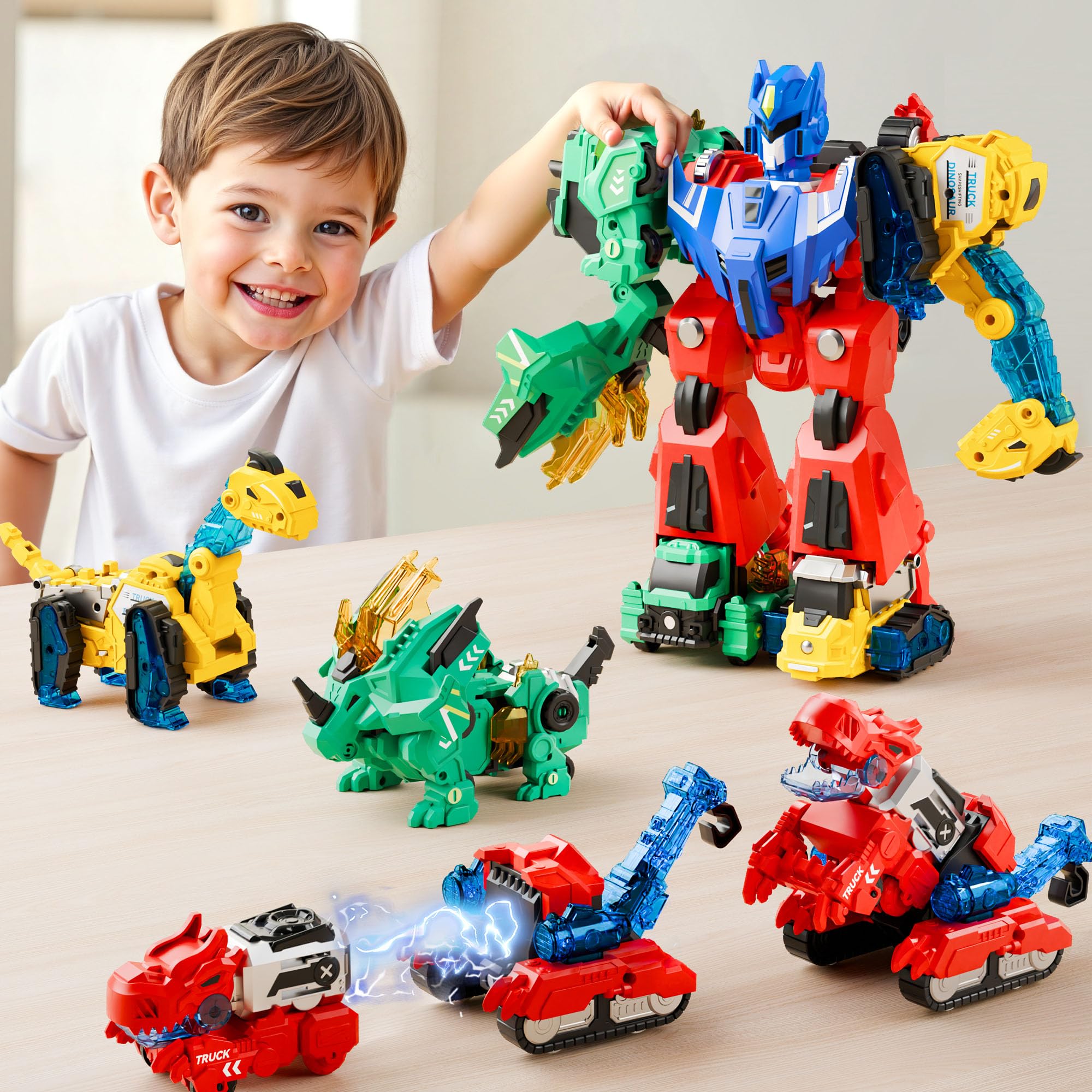 Dimoarch Kids Dinosaur Transforme Robot Toy for 3-8 Year Old Boy Girl