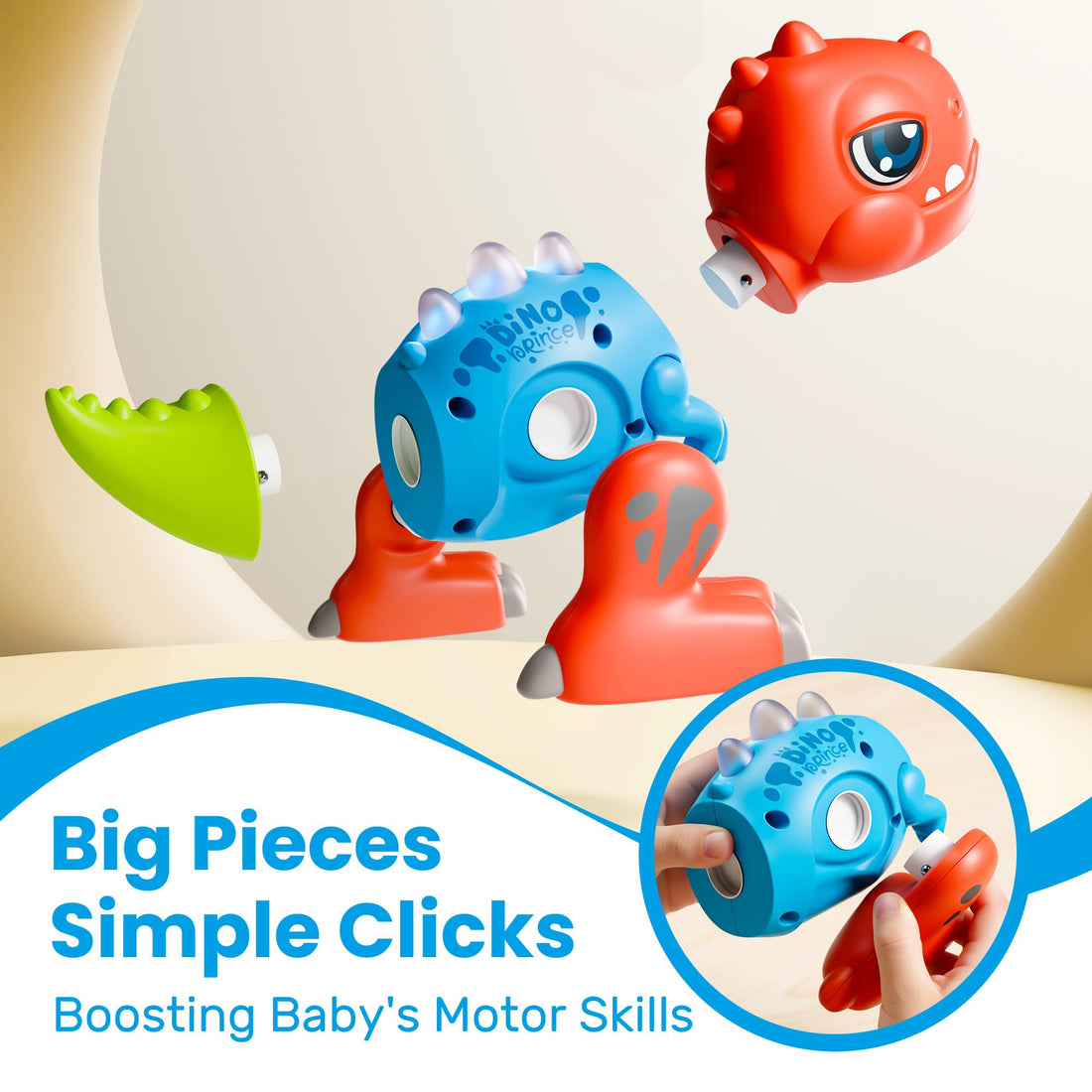 Dimoarch Toddler Assembly Dinosaur Toys for 1-3 Year Olds Boys Girls