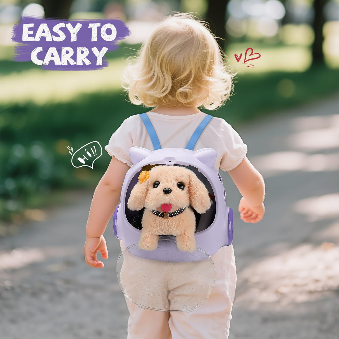 Popdoll 16 Pcs Robot Dog Toys for 3-8 Year Old Girls