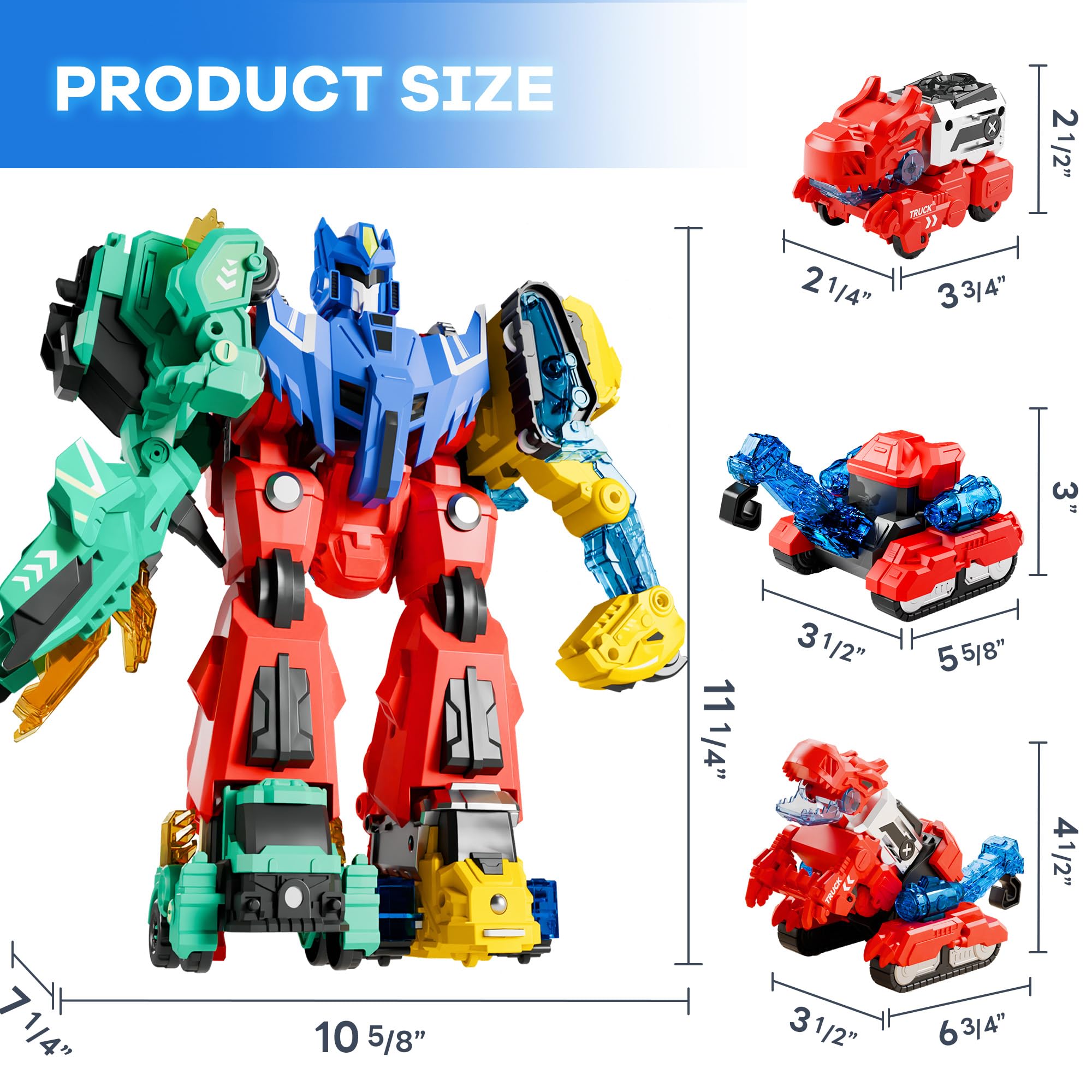 Dimoarch Kids Dinosaur Transforme Robot Toy for 3-8 Year Old Boy Girl