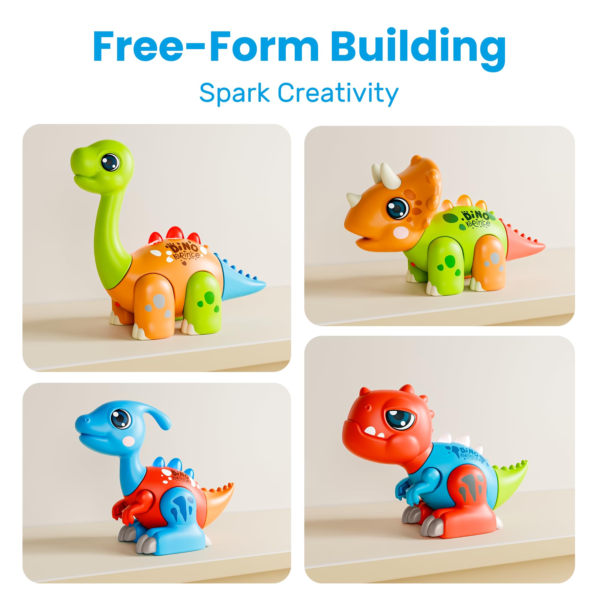 Dimoarch Toddler Assembly Dinosaur Toys for 1-3 Year Olds Boys Girls