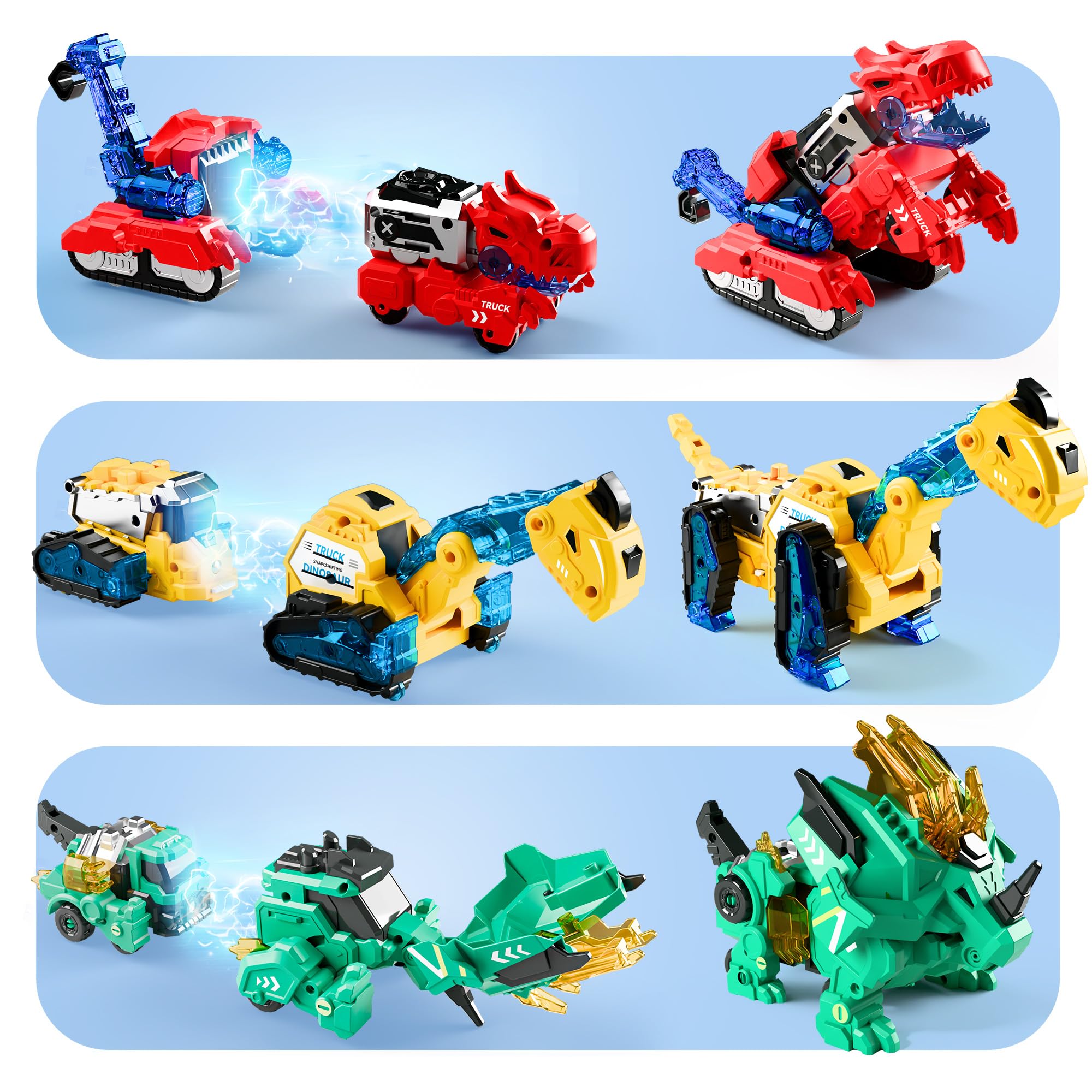 Dimoarch Kids Dinosaur Transforme Robot Toy for 3-8 Year Old Boy Girl