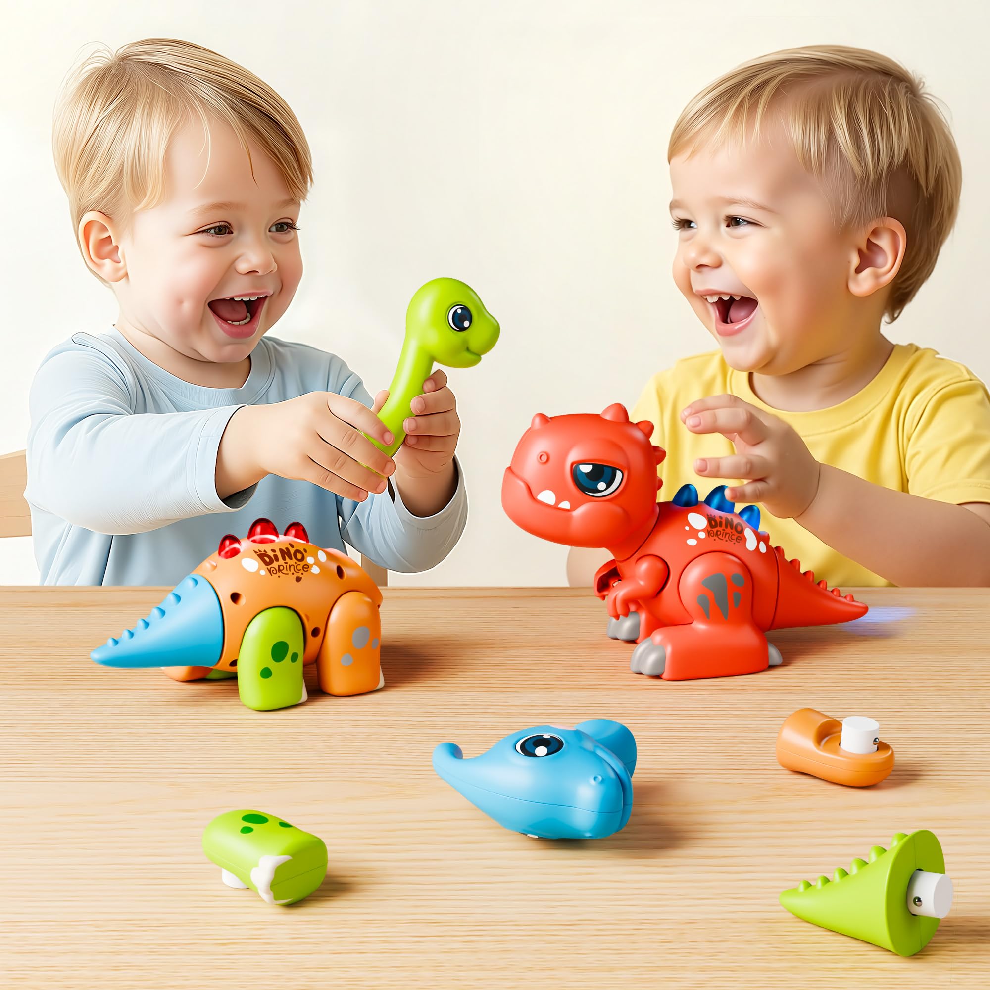 Dimoarch Toddler Assembly Dinosaur Toys for 1-3 Year Olds Boys Girls