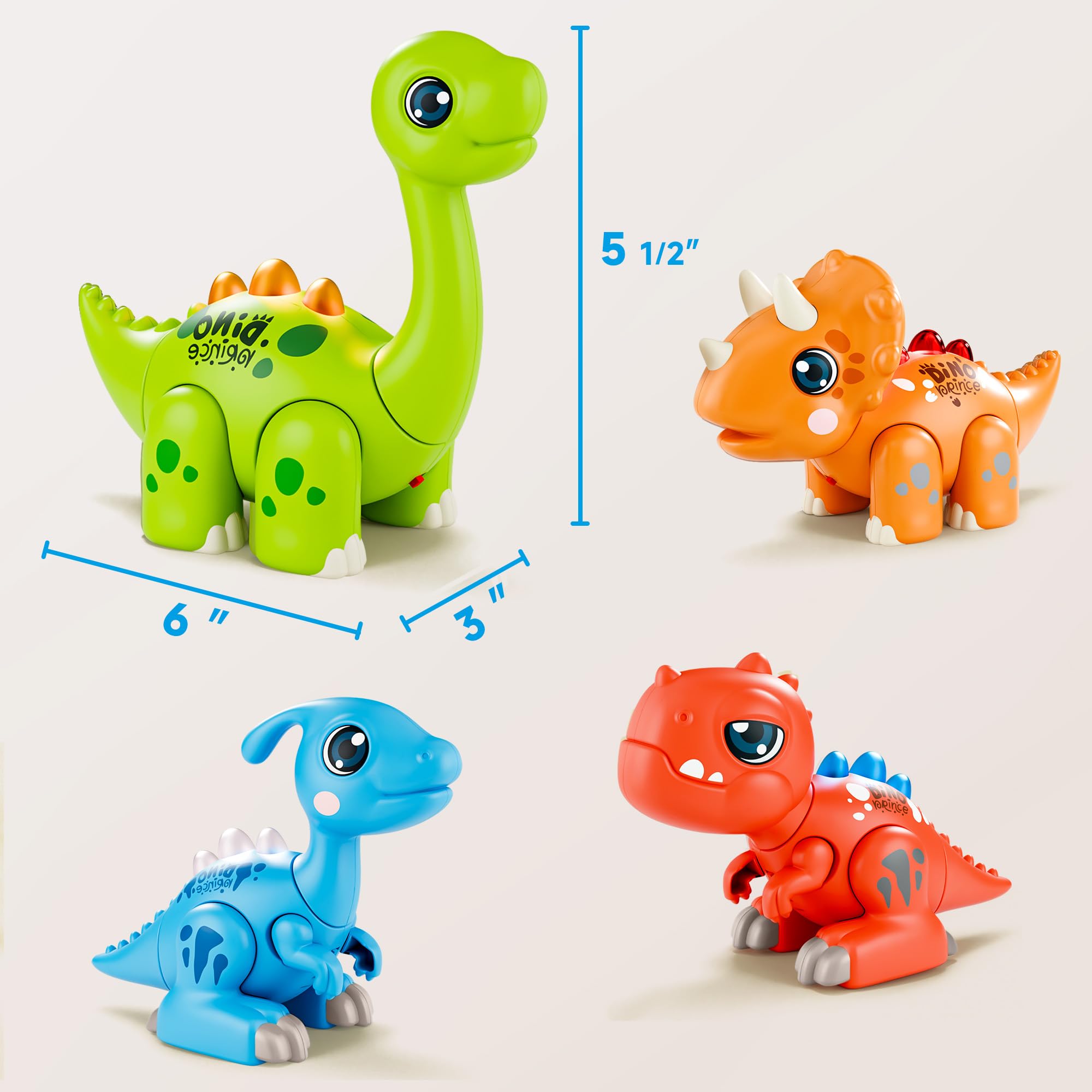 Dimoarch Toddler Assembly Dinosaur Toys for 1-3 Year Olds Boys Girls