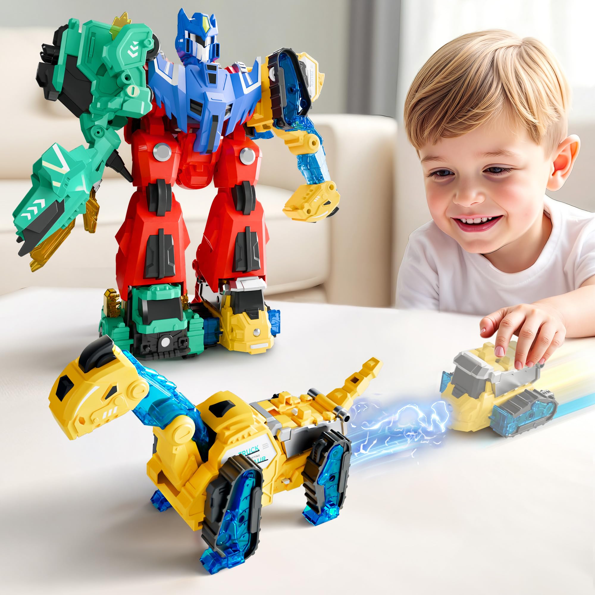 Dimoarch Kids Dinosaur Transforme Robot Toy for 3-8 Year Old Boy Girl
