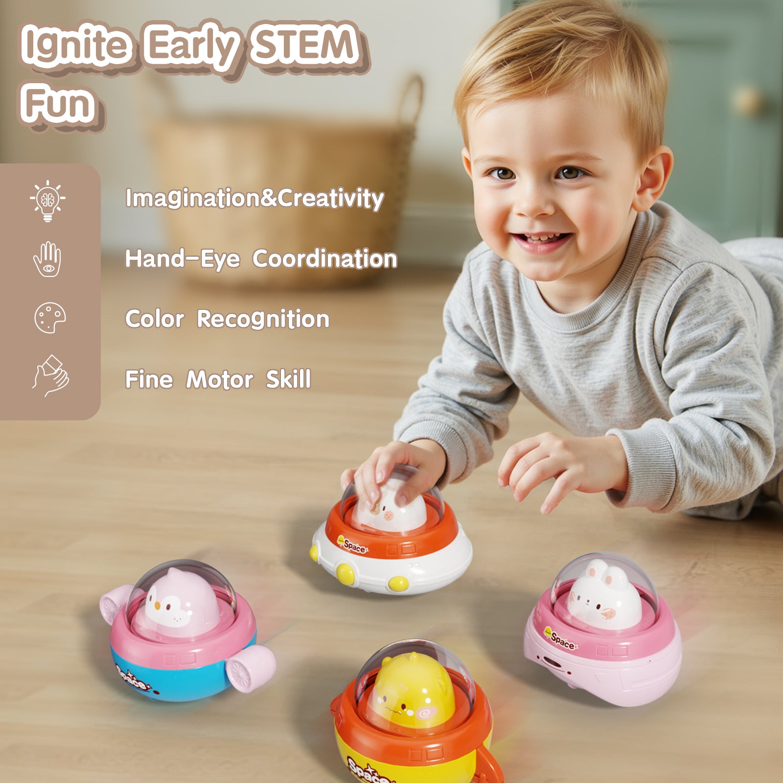 Dimoarch Baby Push and Go Toy Cars